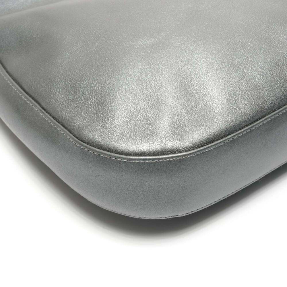 CHRISTIAN DIOR Gray Pearl Leather Shoulder Bag - Picture 5 of 12